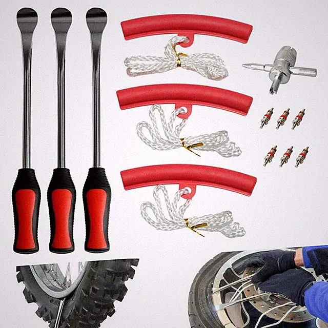 12PCS Tire Lever Tool Spoon Motorcycle Tire Change Kit Bicycle Dirt Bike Touring