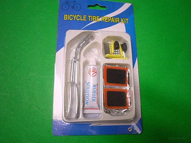 14 Pcs Bicycle Bike Flat Tire Repair Kit Cycling Patch Rubber Glue Set Fix Tool