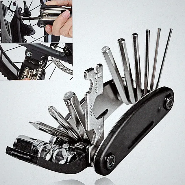 16in1 Portable Bike Repair Tool Bicycle Folding Cycling Emergency Repair Tools