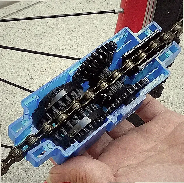 1PC Portable Bicycle Chain Cleaner: Bike Brush Scrubber Wash Tool Kit - NEW