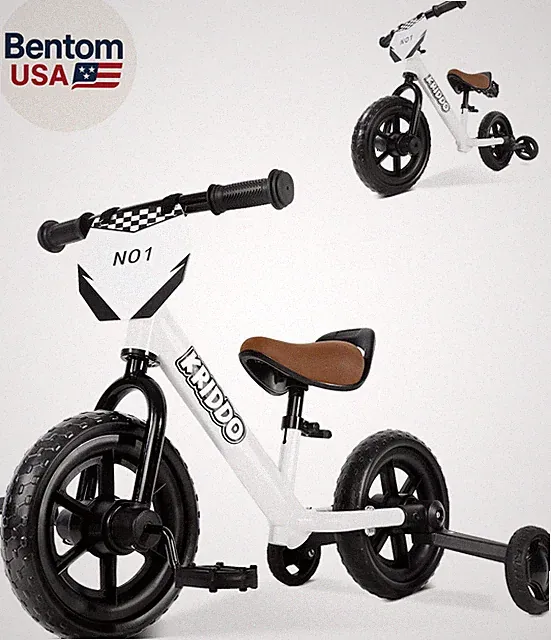 2-In-1 Kids Tricycle and Toddler Balance Bike 2 Year Old, Detachable Pedals and