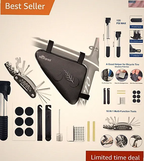 2L Waterproof Bike Storage Pouch - Essential Repair Kit for Adventure Seekers