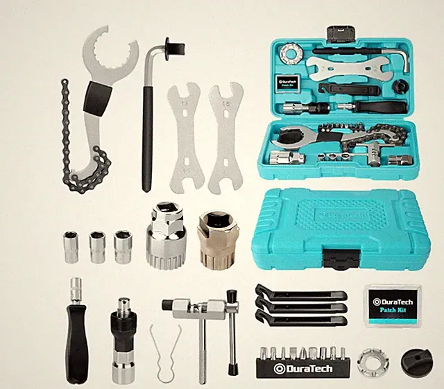 31 Pieces Bike Repair Kit Repair Tool Bicycle Tool Kit with Storage Box