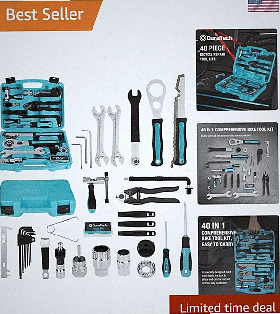 40-Piece Bike Repair Kit: Durable Tools for Hassle-Free Mountain & Road Repairs