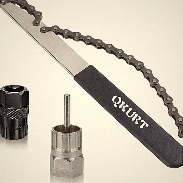 Bike Chain Whip Tool Kit, 3PCS Cycle Cassette Removal Fit Black, Silver