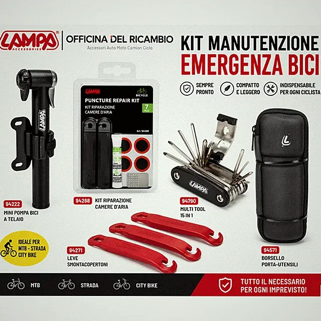 Bike Maintenance Kit Drilling Pump Multi Tool Levers Bag MTB City Bike