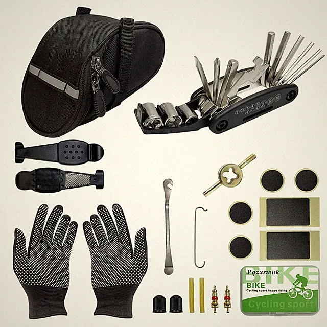 Bike Repair Kit, 21-PC with 16-in-1 Multitool & Saddle Bag - Professional Por...