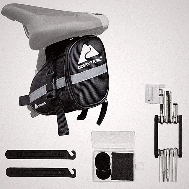 Bike Repair Kit Portable Cycling Puncture Tool Set with Seat Bag Lightweight