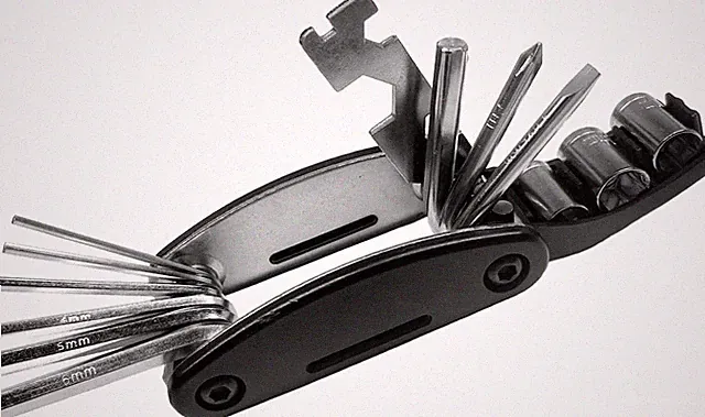 Bike Repair Tool Kit, 16-in-1 Multi Function Tool with Hex Wrench & Screwdriver