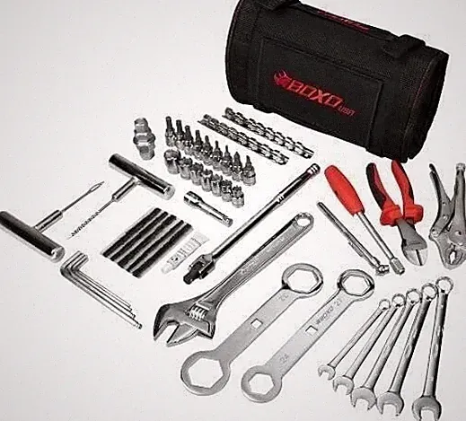 Boxo USA Adventure Motorcycle Tool Kit - 40-Piece Compact Tool Roll