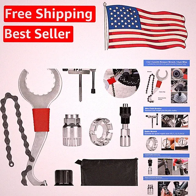 Complete 6-Piece Professional Bike Repair Toolkit for Mountain Biking Adventures