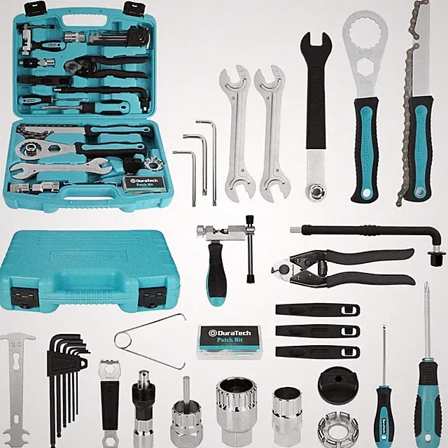 Complete Bicycle Repair Tool Kit with Storage Case for Mountain and Road Bikes