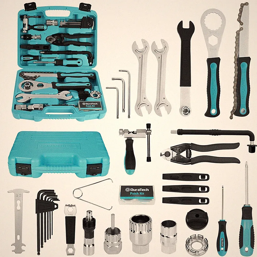 DURATECH 40 Pieces Bike Repair Kit, Complete Bicycle Tool Kit with Storage...
