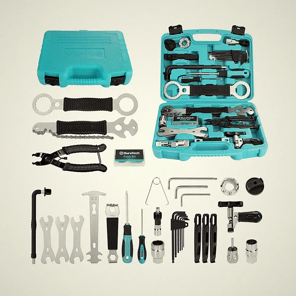 DURATECH 41-Piece Bike Repair Tool Kit - Complete Set with Storage Box