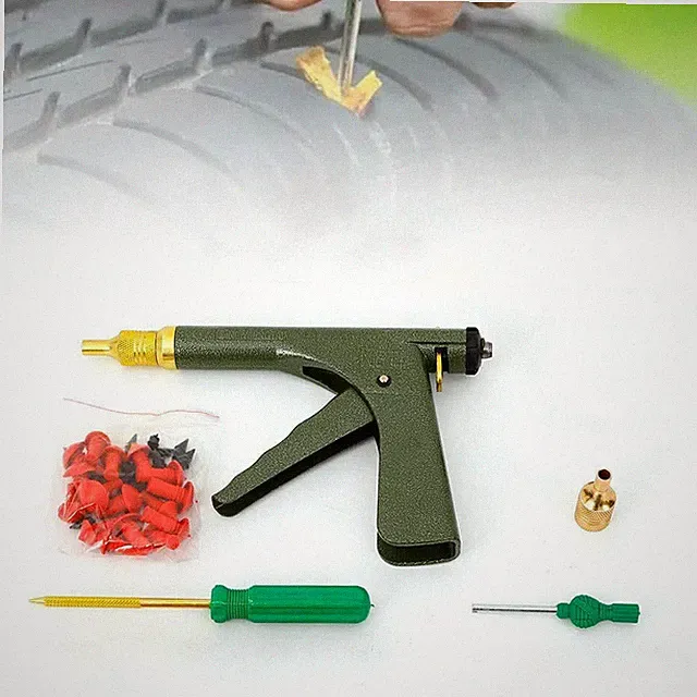 Motorcycle Tire Repair Kit Wheel Repair Gun Mushroom Tire Plugger Probe Nozzle