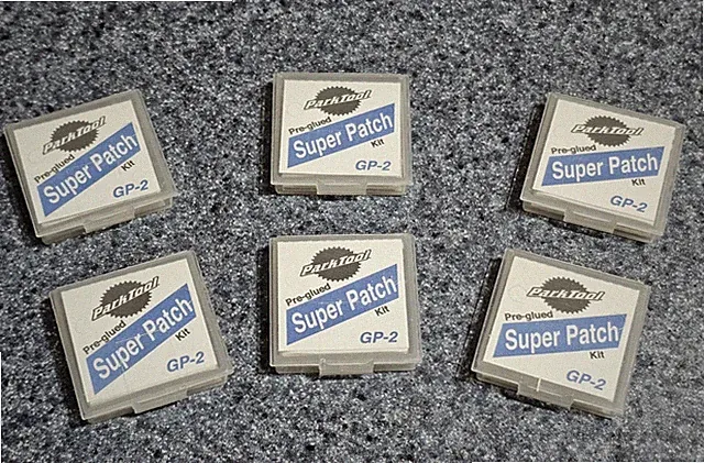 Park Tool GP-2 Pre-Glued Super Patch Puncture Bicycle Tube Repair Kit Lot of 6