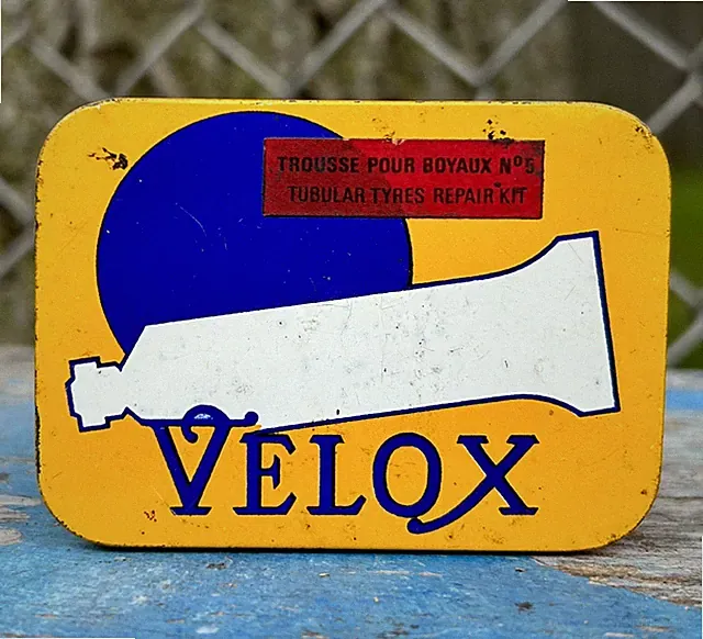 Velox Tubular Tire Repair Kit Vintage Road Bike Track Race Eroica Orange Patch